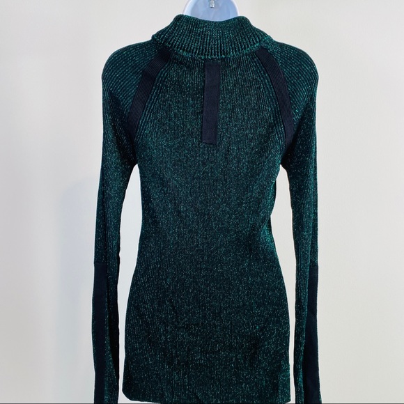 H&M Studio A/W 2015 Exclusive Collection Green Metallic Ribbed Sweater Size - Picture 11 of 14